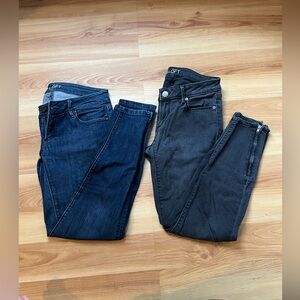Bundle of 2 Curvy Skinny Ankle Jeans with zipper bottom